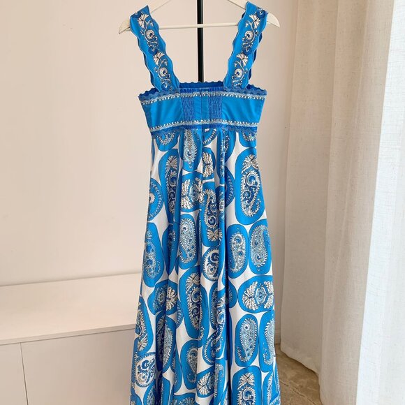 Alemais Blue and White Maxi Dress - Picture 8 of 10